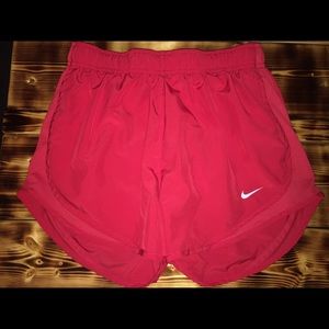 Solid Red Nike Running Shorts